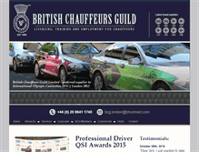 Tablet Screenshot of britishchauffeursguild.co.uk